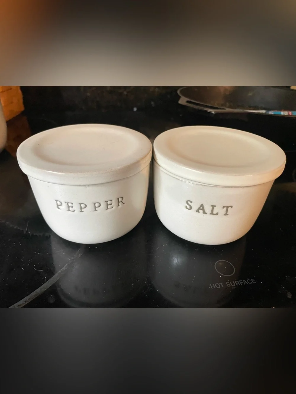 Hearth and Hand Stoneware Salt and Pepper Jars - Picture 1 of 3